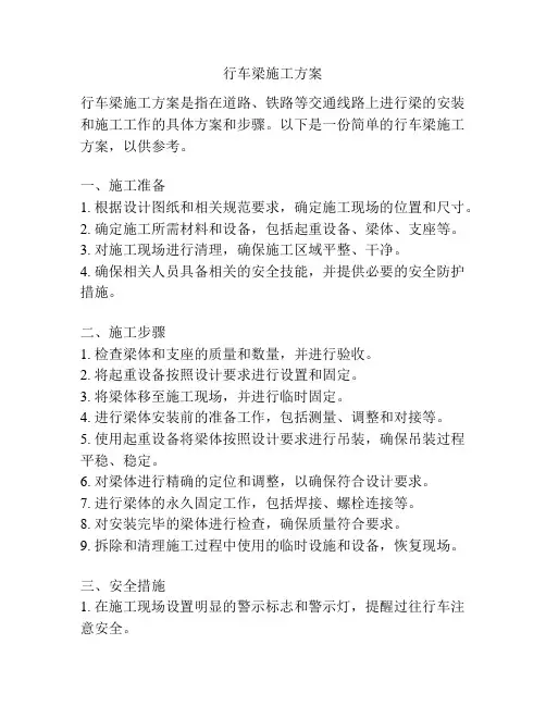行车梁施工方案
