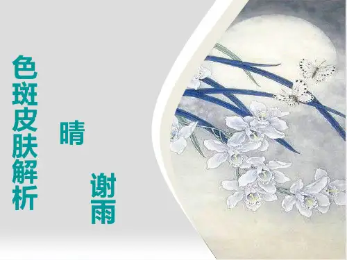 色斑皮肤的形成与护理PPT课件