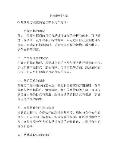 招商规划方案
