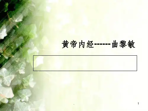 中医讲座ppt课件