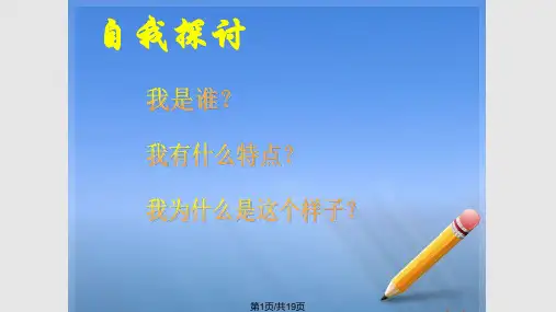大学生自我意识分析PPT课件