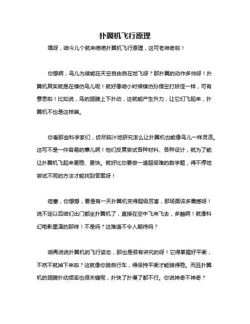 扑翼机飞行原理