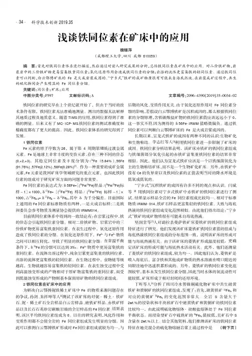 浅谈铁同位素在矿床中的应用