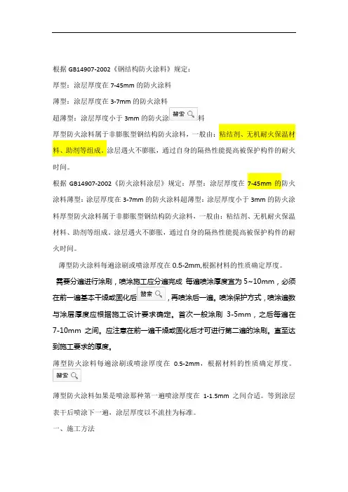 厚型防火涂料