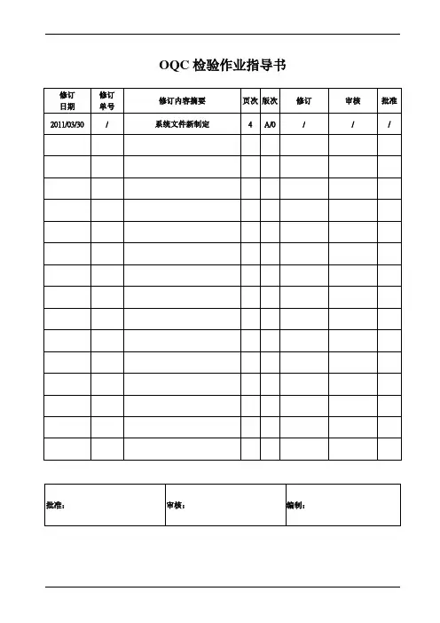 手机OQC检验作业指导书