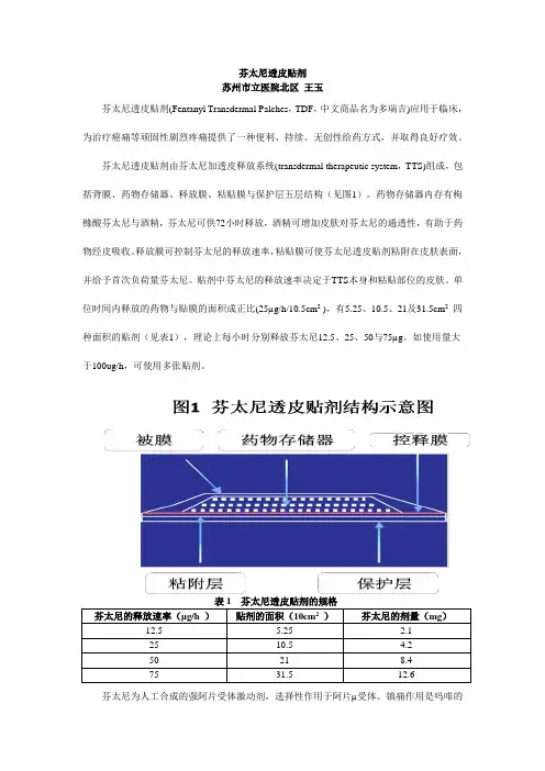 芬太尼缓释透皮贴剂