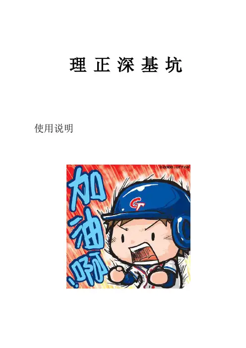 理正深基坑使用说明(经典)