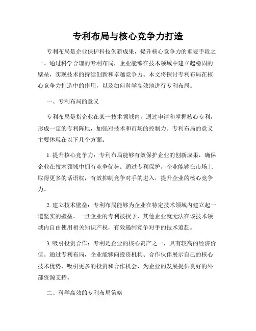 专利布局与核心竞争力打造