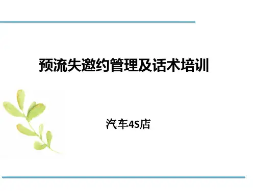 汽车4S店预流失招揽及演练