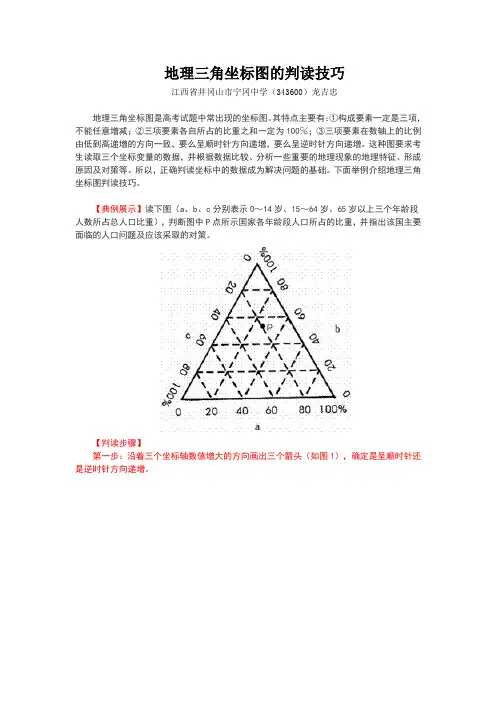 地理三角坐标图的判读技巧
