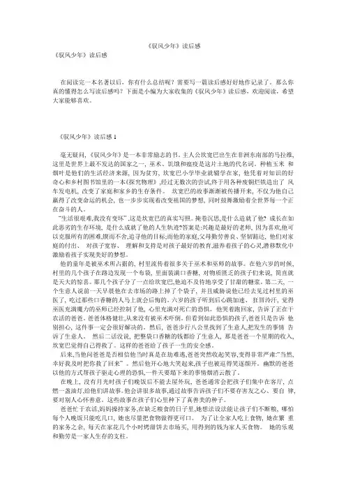 《驭风少年》读后感