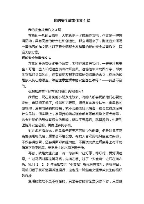 我的安全故事作文4篇
