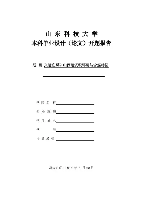 开题报告 模板