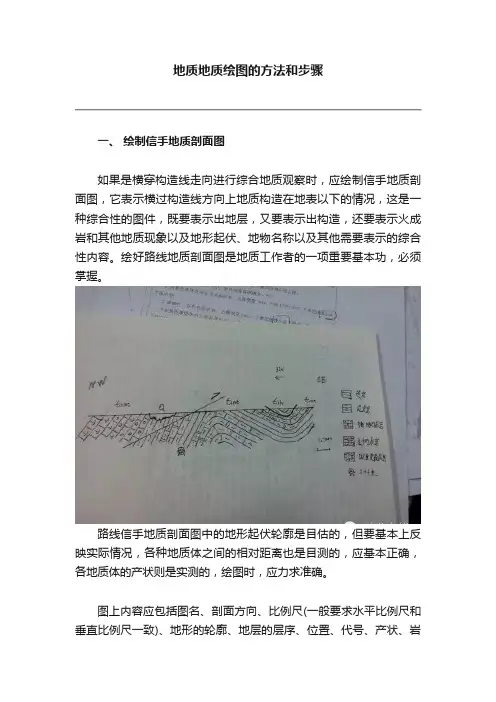 地质地质绘图的方法和步骤