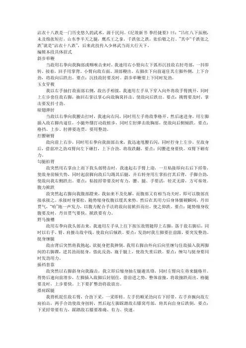 沾衣十八跌