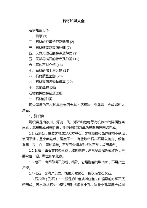 石材知识大全