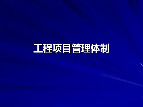工程项目管理体制