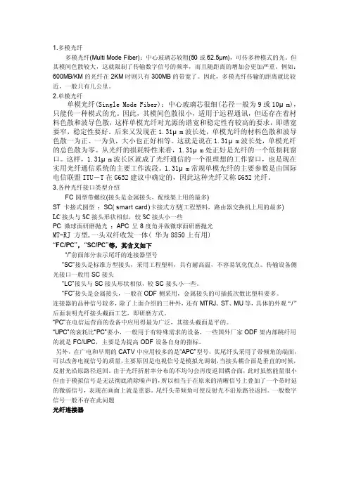 光纤编号方式