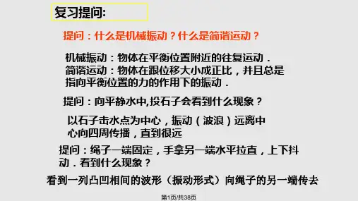 第一节-机械波的形成和传播PPT课件