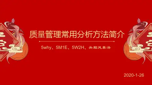 质量管理常用分析方法简介(5why、5M1E、5W2H、头脑风暴法)