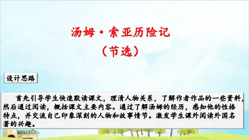 (人教部编版)六年级下册汤姆索亚历险记节选课件PPT完美版