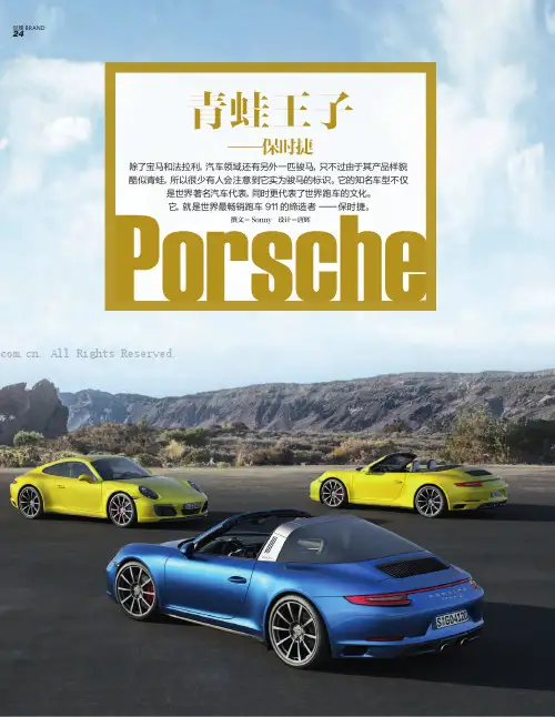青蛙王子—— 保时捷