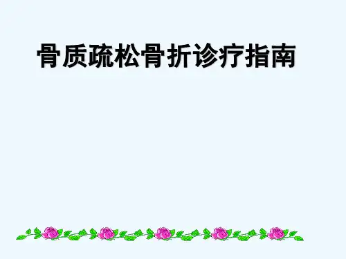 骨质疏松性骨折诊疗指南 PPT