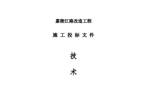 嘉陵江路改造工程施工组织设计