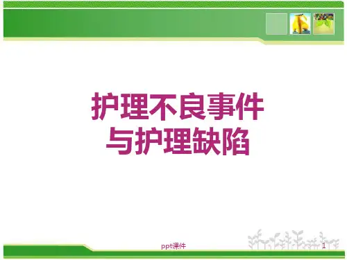 护理不良事件与护理缺陷  ppt课件