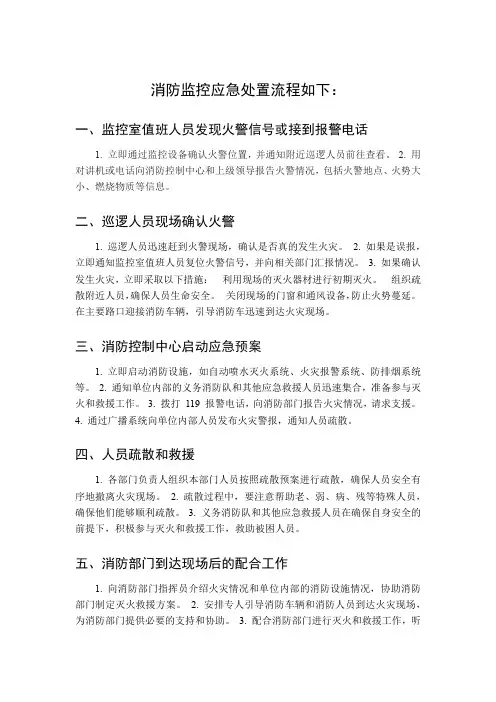 消防监控应急处置流程