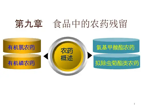 食品毒理学9食品中的农药残留课件