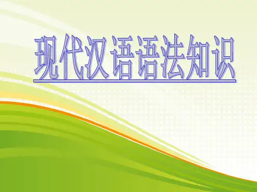 初中中考语文专题复习现代汉语语法知识(课件)简要