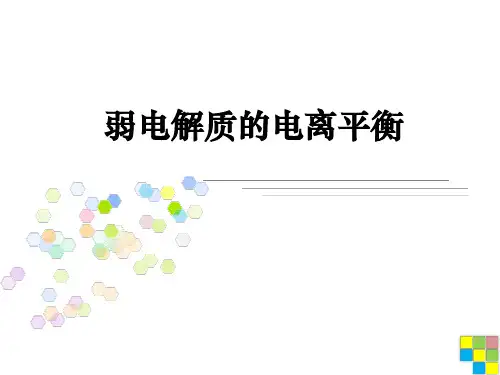 高中化学苏教版选修四 3.1 弱电解质的电离平衡 (1)(共20张PPT)
