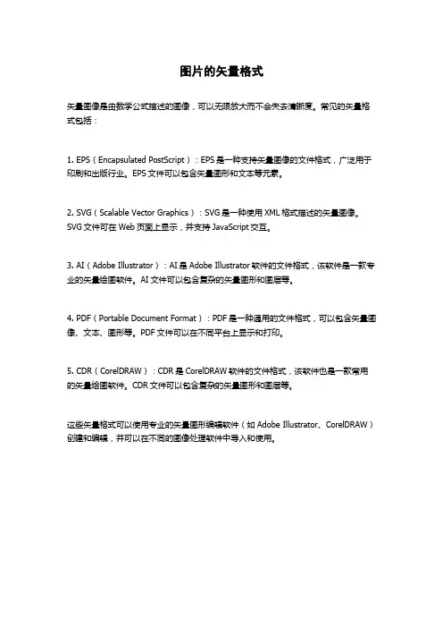 图片的矢量格式