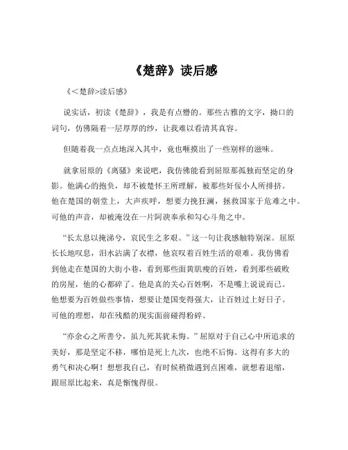 《楚辞》读后感