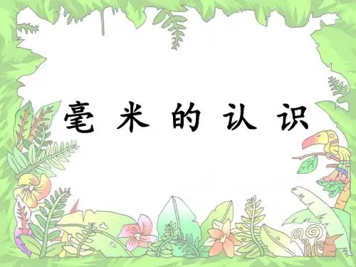 青岛版小学数学二年级下册毫米分米的认识ppt教学课件