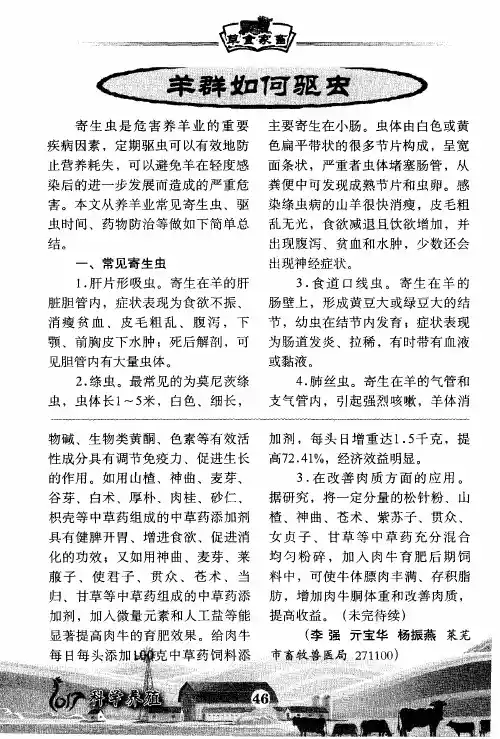 羊群如何驱虫