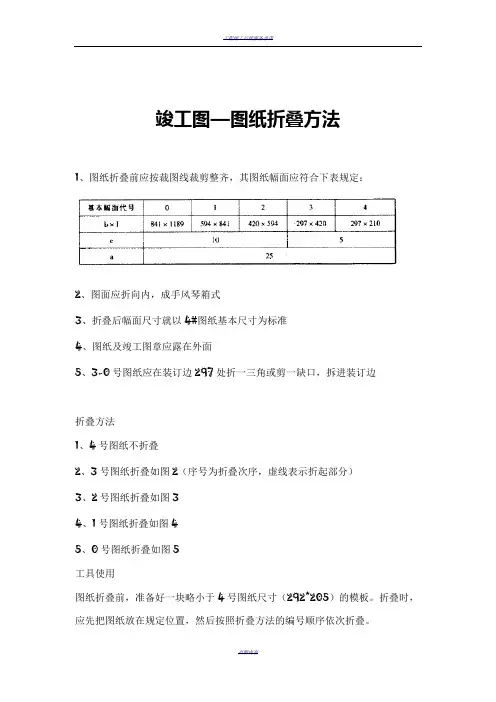 工程竣工图——图纸折叠方法