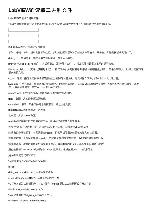 LabVIEW的读取二进制文件