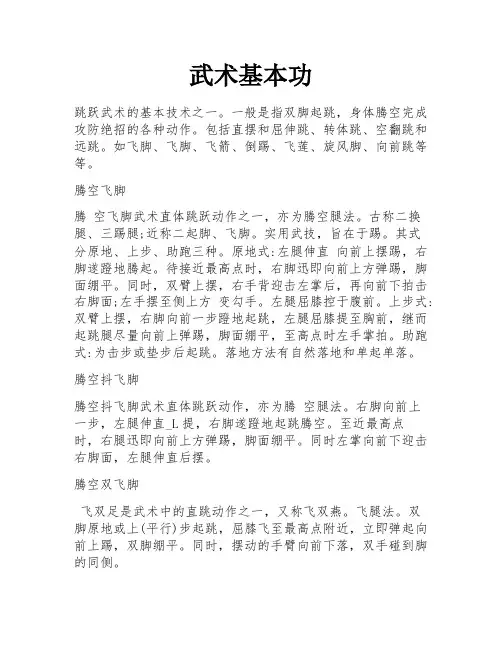 武术基本功