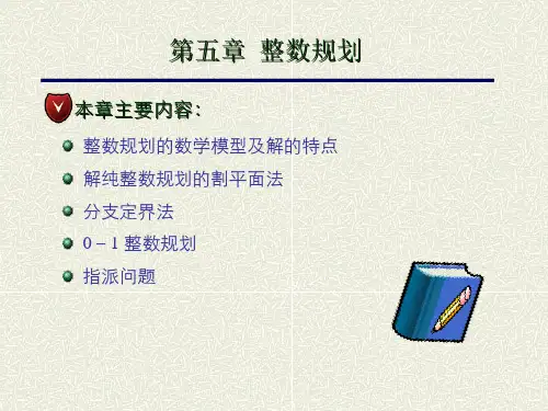 第五章-整数规划