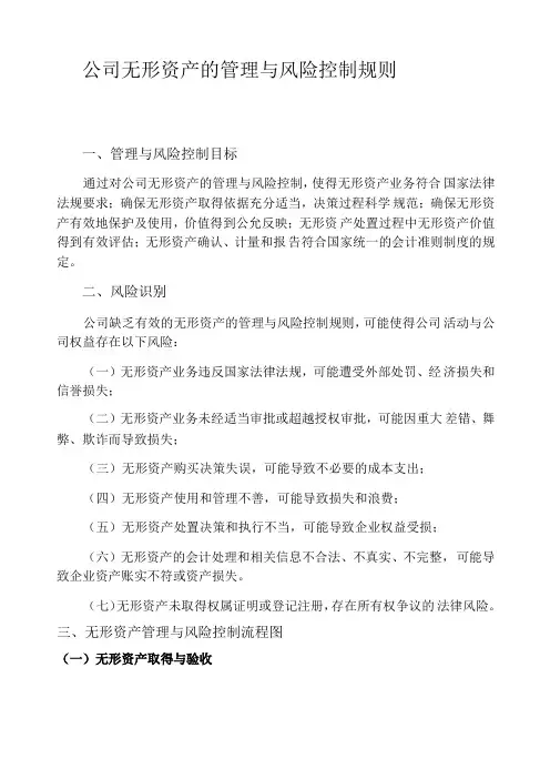 公司无形资产的管理与风险控制规则
