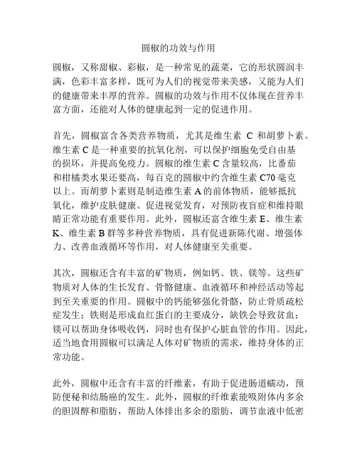 圆椒的功效与作用