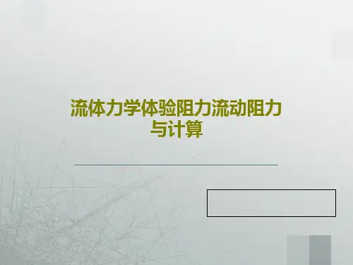 流体力学体验阻力流动阻力与计算共43页