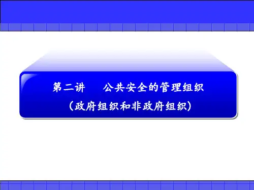 公共安全的管理组织资料