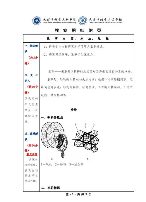 机械制造工艺基础 第六版 第八章第二节 8-2 砂轮