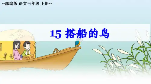 部编版语文三年级上册第15课《搭船的鸟》课件