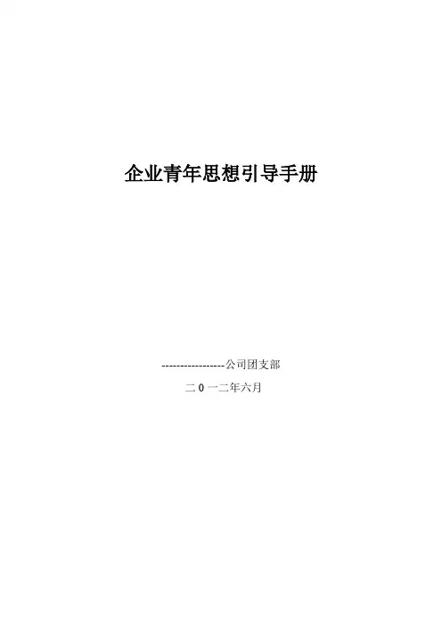 企业青年思想引导手册(国信集团团委)