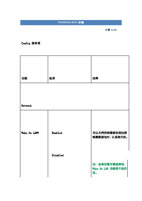 thinkpad机型bios设置详解