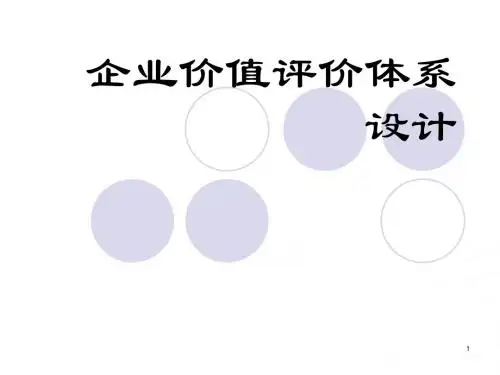 精品商务课件之(最新)创业企业价值评价体系设计讲义课件